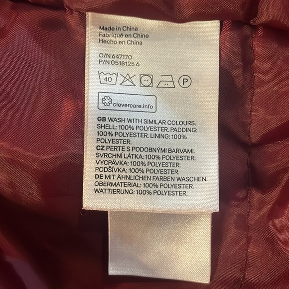 H&M Divided Burgundy Bomber Jacket Size 4 - Picture 16 of 16